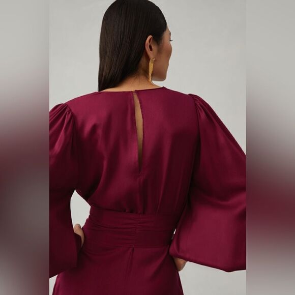 FARM Rio Anthropologie Beaded Bell Sleeve Romper NWT - Picture 2 of 13